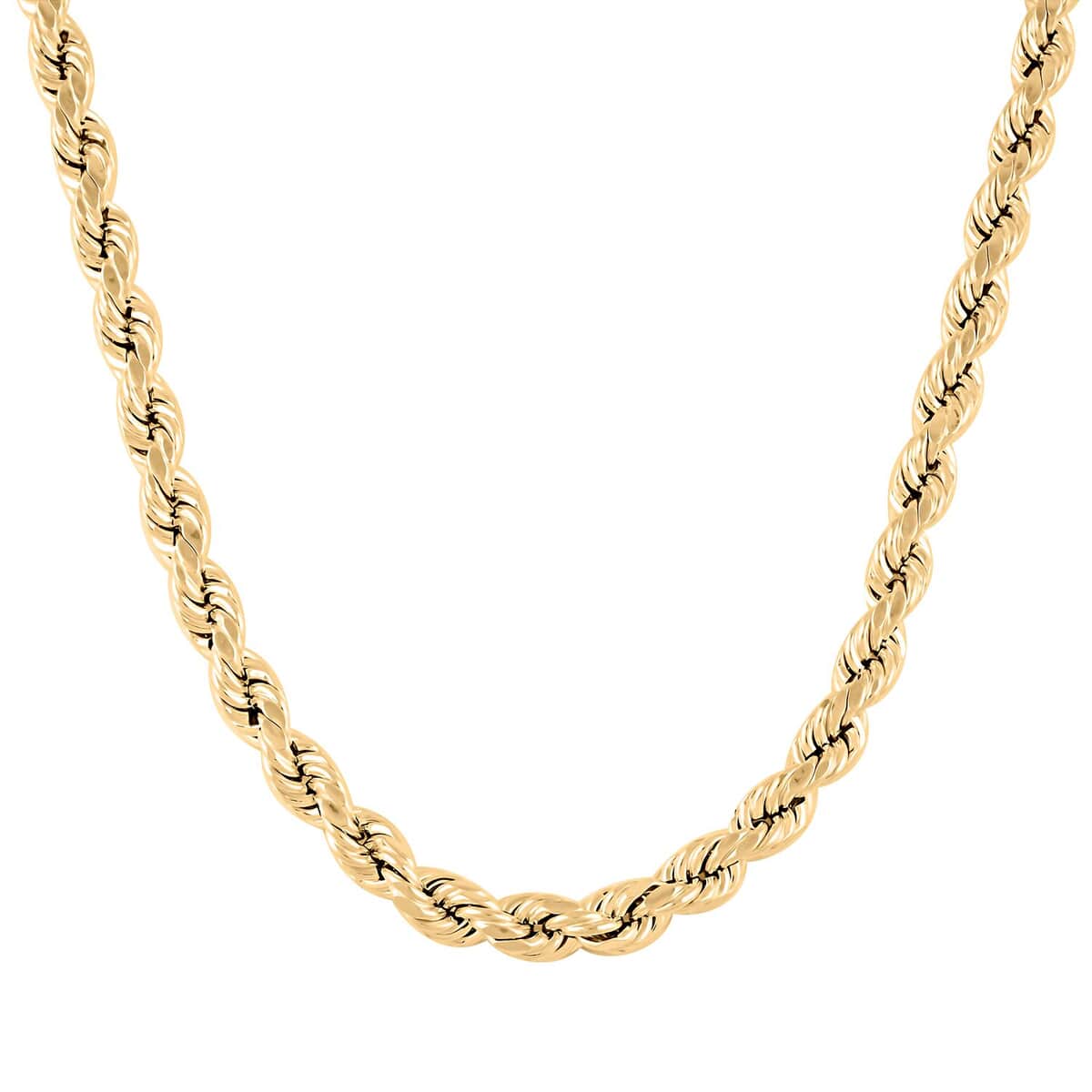 10K Yellow Gold 7mm Rope Chain Necklace 26 Inches 20.20 Grams image number 0