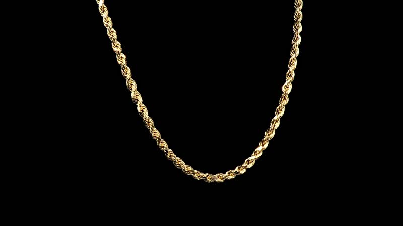 10K Yellow Gold 7mm Rope Chain Necklace 26 Inches 20.20 Grams