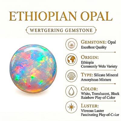 Premium Ethiopian Welo Opal 5.16 ctw Necklace in 18K Vermeil Yellow Gold Over Sterling Silver 18 Inches (26 g)
