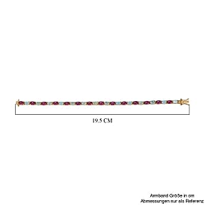 Premium Ethiopian Welo Opal 13.86 ctw Bracelet in 18K Vermeil Yellow Gold Over Sterling Silver (7.5 In) (10.26 g)