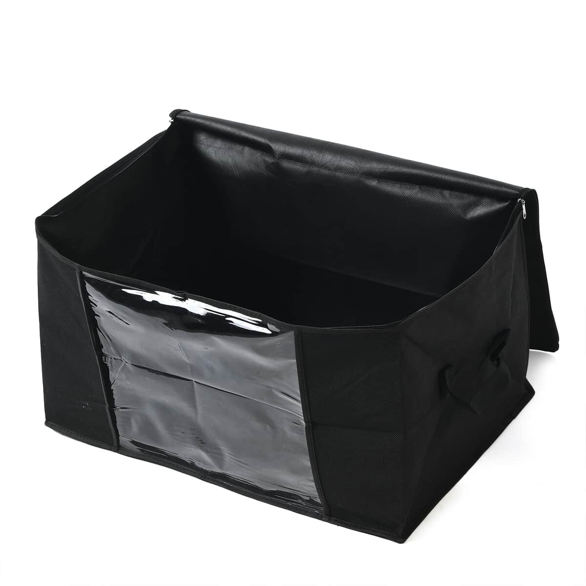 Set of 5 Black Non-Woven Fabric Storage Bag with Clear Window image number 4