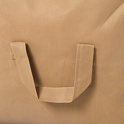 Set of 5 Dark Beige Non-Woven Fabric Storage Bag with Clear Window