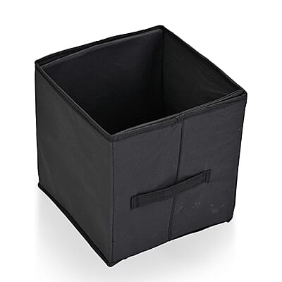 Set of 6 Cube Collapsible Organizer - Black