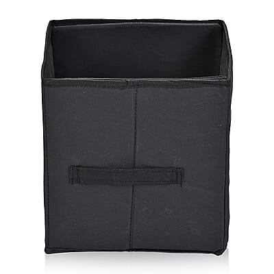 Set of 6 Cube Collapsible Organizer - Black