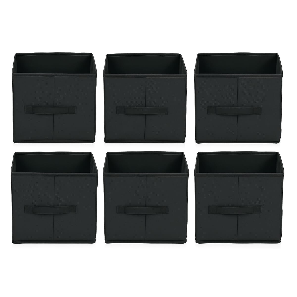 Set of 6 Cube Collapsible Organizer - Black image number 7