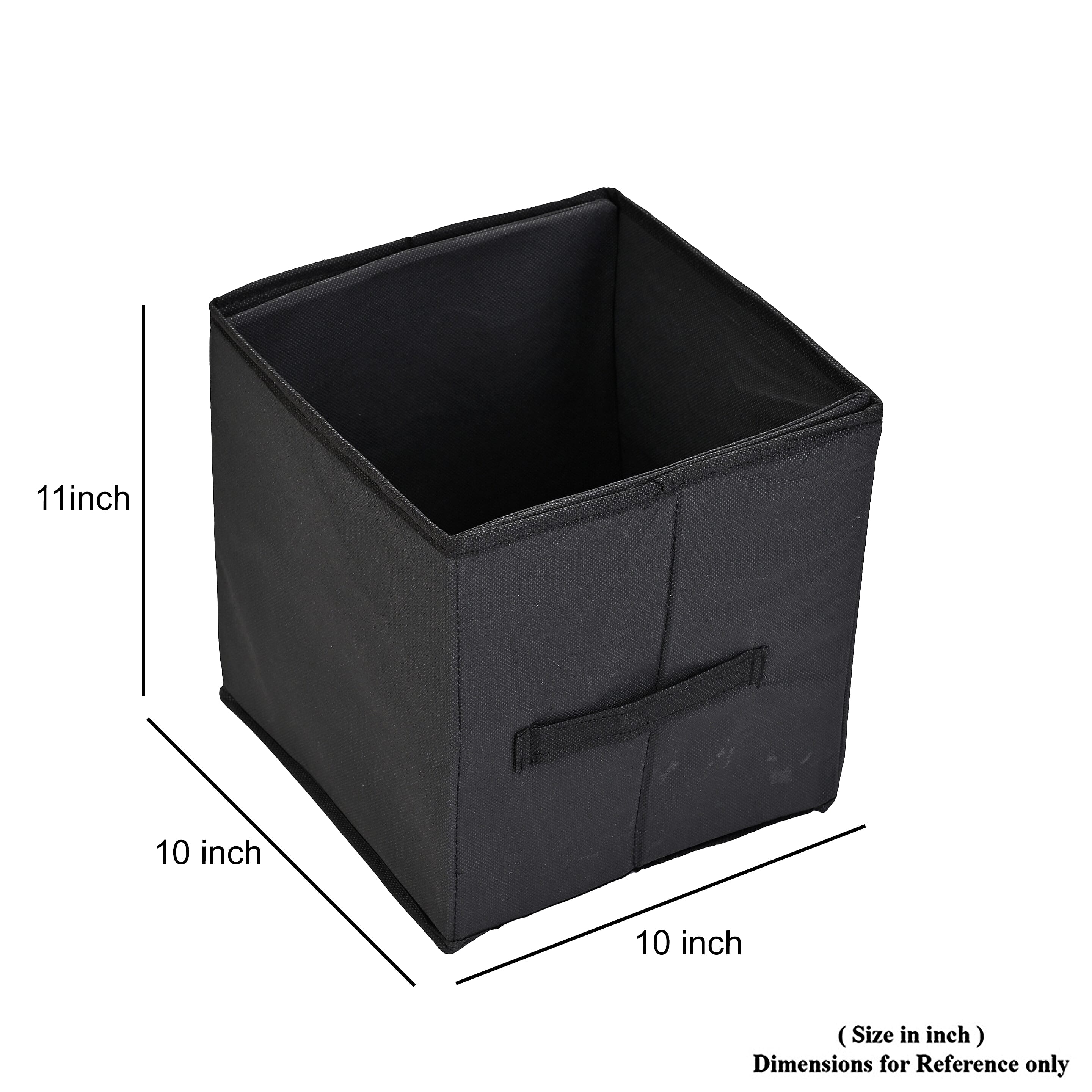 Set of 6 Cube Collapsible Organizer - Black
