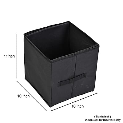 Set of 6 Cube Collapsible Organizer - Black