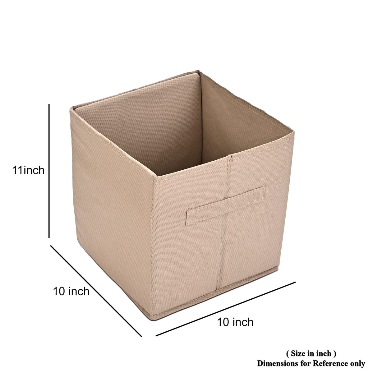 Set of 6 Cube Collapsible Organizer - Beige image number 8