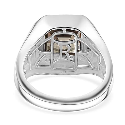Rhapsody 950 Platinum AAAA Turkizite and E-F VS Diamond Men's Ring (Size 10.0) 14.30 Grams 5.60 ctw
