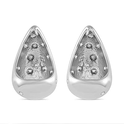 Raindrop Earrings in Hypoallergenic Stainless Steel and Simulated Diamonds