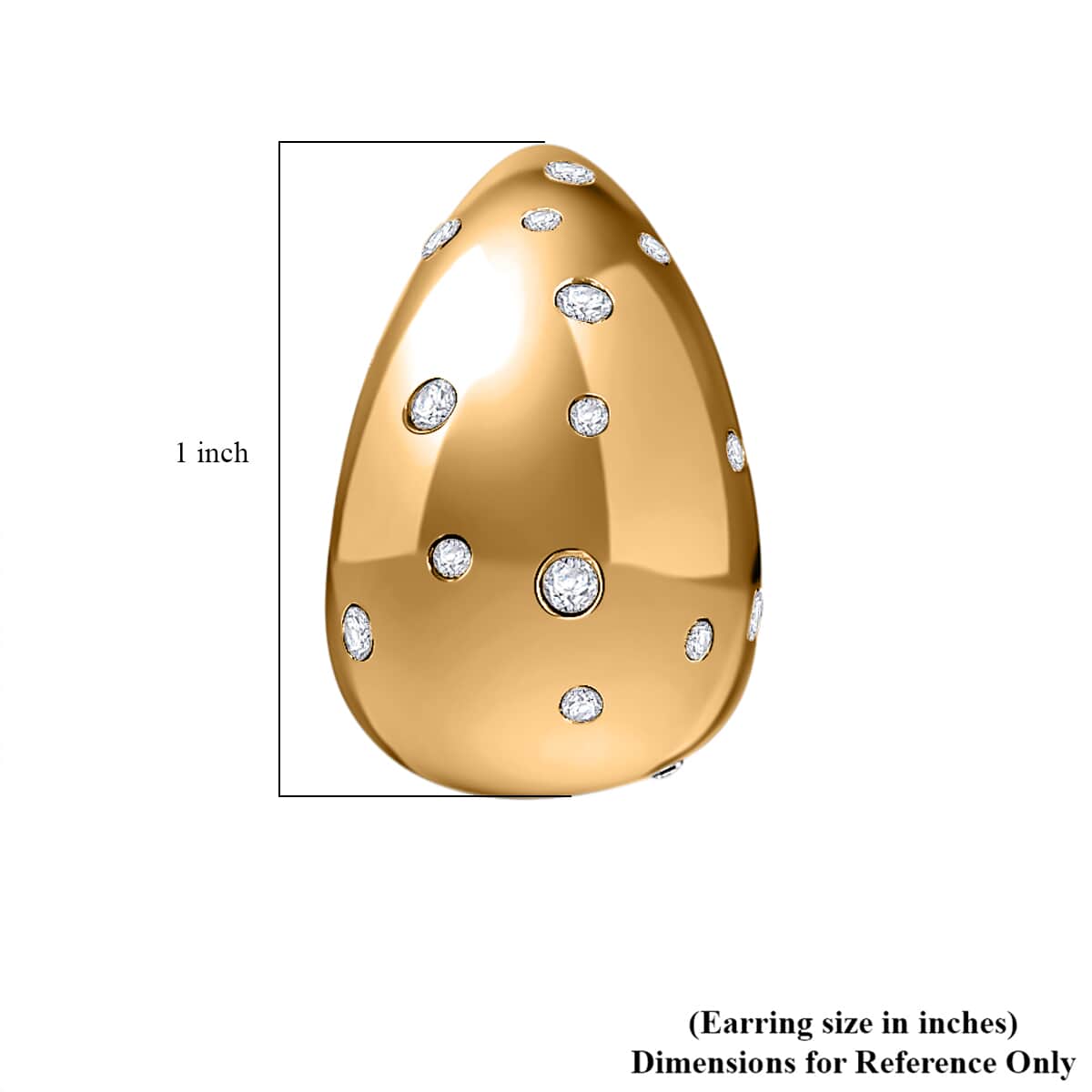 Simulated Diamond Earrings in Stainless Steel 1.00 ctw image number 6