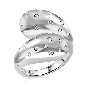 Raindrop Ring in Hypoallergenic Stainless Steel and Simulated Diamonds (Size 6.0) 0.60 ctw