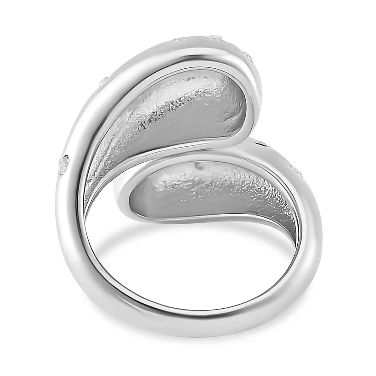 Raindrop Ring in Hypoallergenic Stainless Steel and Simulated Diamonds (Size 6.0) 0.60 ctw image number 7