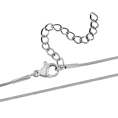 Raindrop Pendant Necklace in Hypoallergenic Stainless Steel and Simulated Diamonds