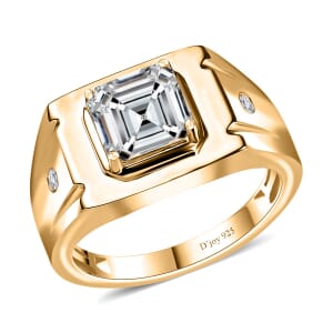 Moissanite Men's Ring in Vermeil Yellow Gold Over Sterling Silver (Size 12.0) 2.85 ctw