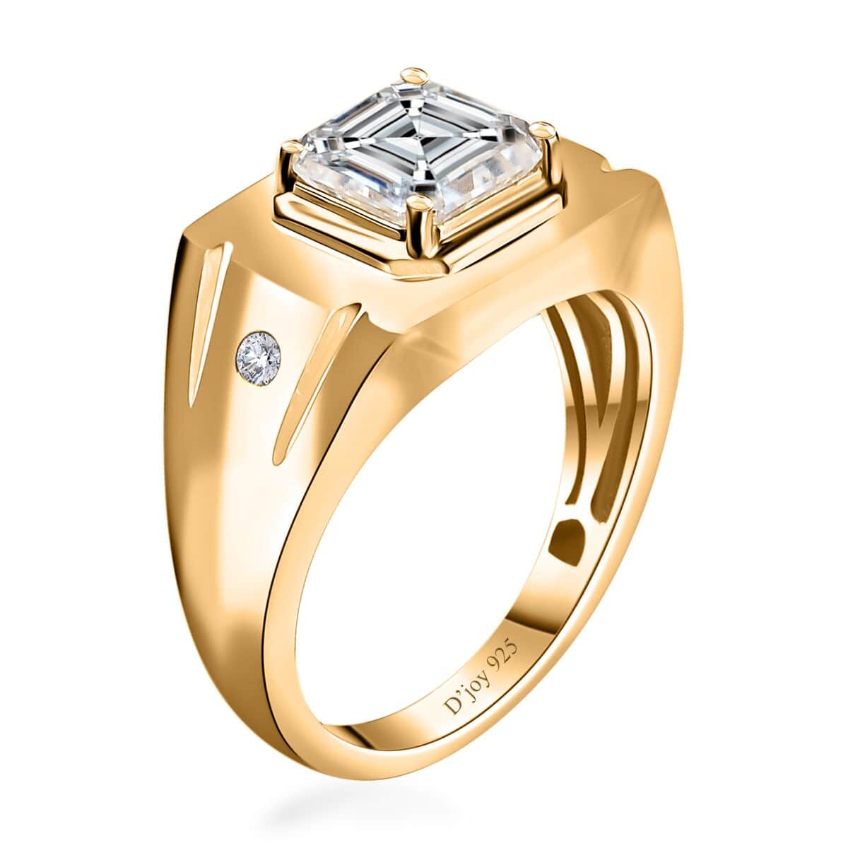 Moissanite Men's Ring in Vermeil Yellow Gold Over Sterling Silver (Size 13.0) 2.85 ctw image number 3