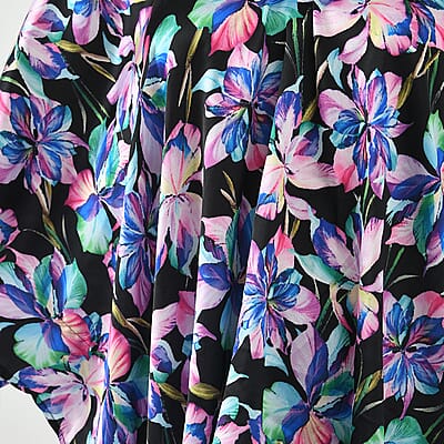 Tamsy Multi Color Flower Printed Kaftan And Trousers Size - One Size Missy