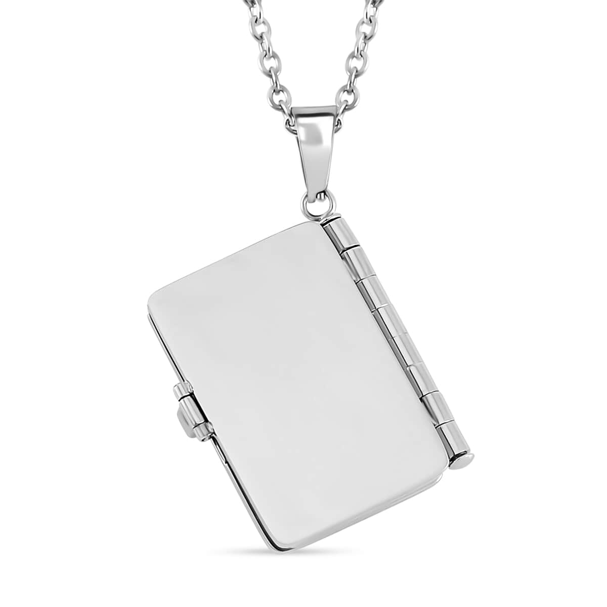 Bible Pendant Necklace 24 Inches in ION Plated YG and Stainless Steel image number 3