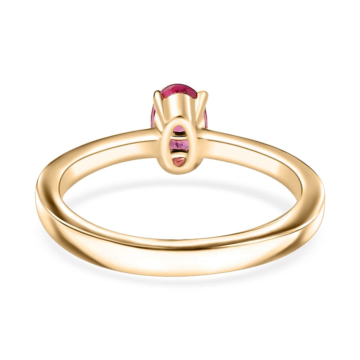 10K Yellow Gold AAA Narsipatnam Pink Spinel Solitaire Ring (Size 6.0) 0.60 ctw