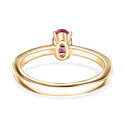 10K Yellow Gold AAA Narsipatnam Pink Spinel Solitaire Ring (Size 6.0) 0.60 ctw