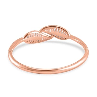 Simulated Diamond 36.00 ctw Bangle in Rosetone (Size 7.5)