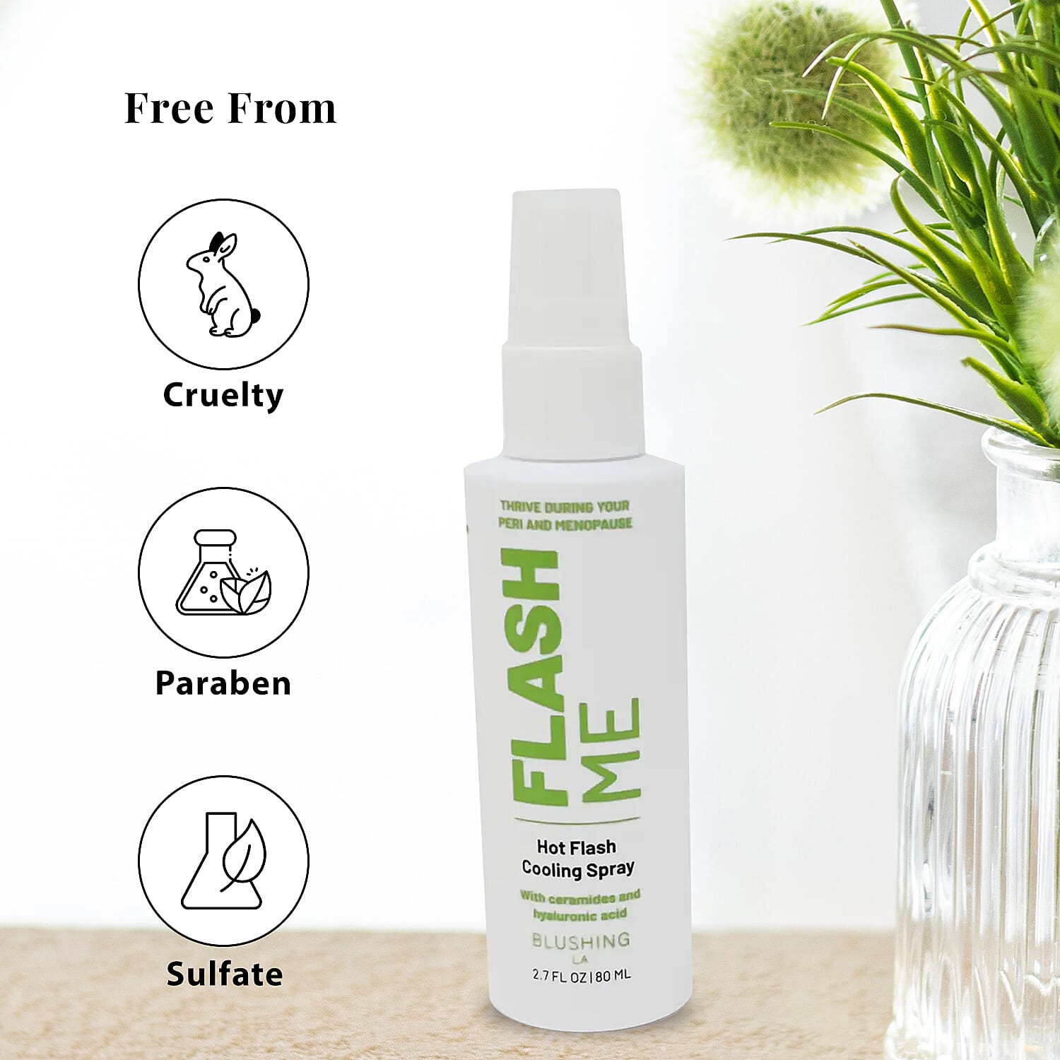 Blushing LA Flash Me – Hot Flash Cooling Spray 80ml