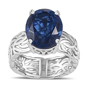 Ceylon Quartz 5.25 ctw Ring in Rhodium Over Sterling Silver (Size 6.5)