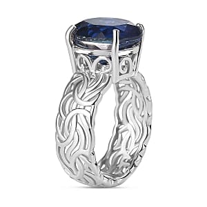 Ceylon Quartz 5.25 ctw Ring in Rhodium Over Sterling Silver (Size 6.5)