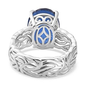Ceylon Quartz 5.25 ctw Ring in Rhodium Over Sterling Silver (Size 6.5)