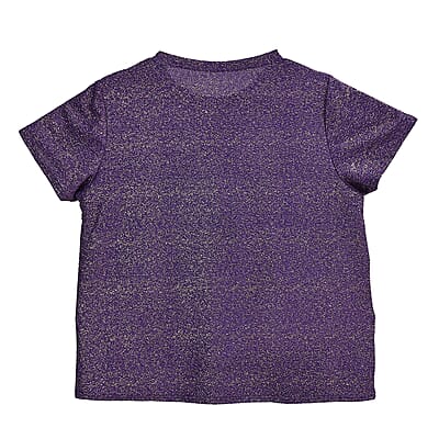 Tamsy Purple Women’s Metallic Sparkling Top - One Size Fits Most