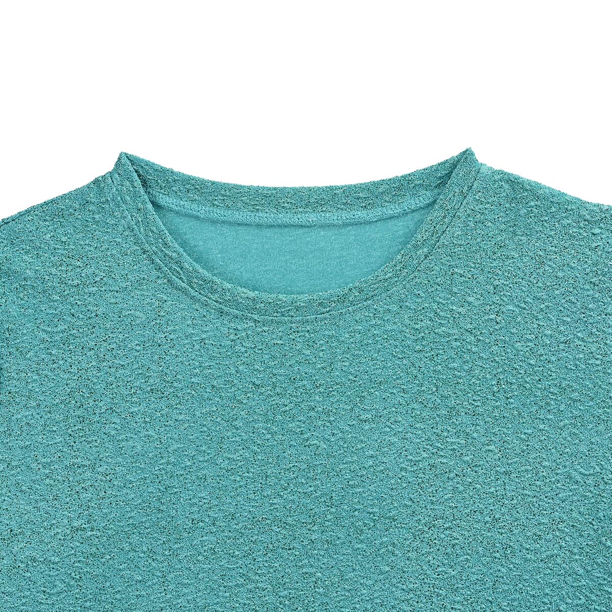 Tamsy Teal Women’s Metallic Sparkling Top - One Size Fits Most image number 2