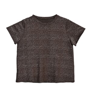 Tamsy Gunmetal Women’s Metallic Sparkling Top - One Size Fits Most
