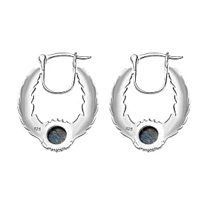 Labradorite 5.00 ctw Earrings in Rhodium Over Sterling Silver