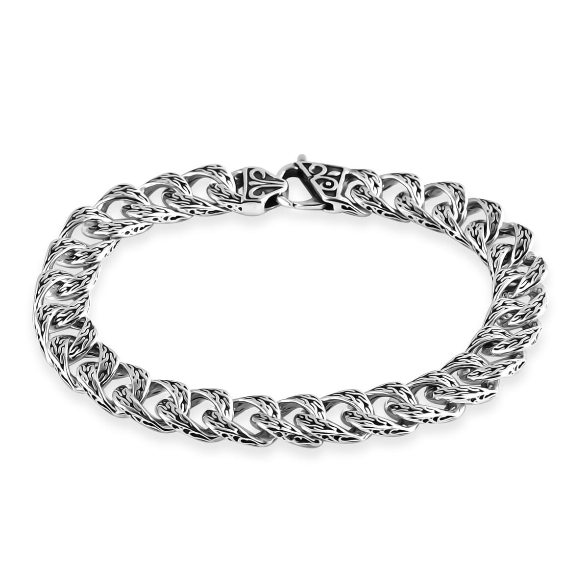 Bali Legacy Sterling Silver Hammer with Tulang Naga Bracelet (8.00 In) 25.70 Grams image number 3