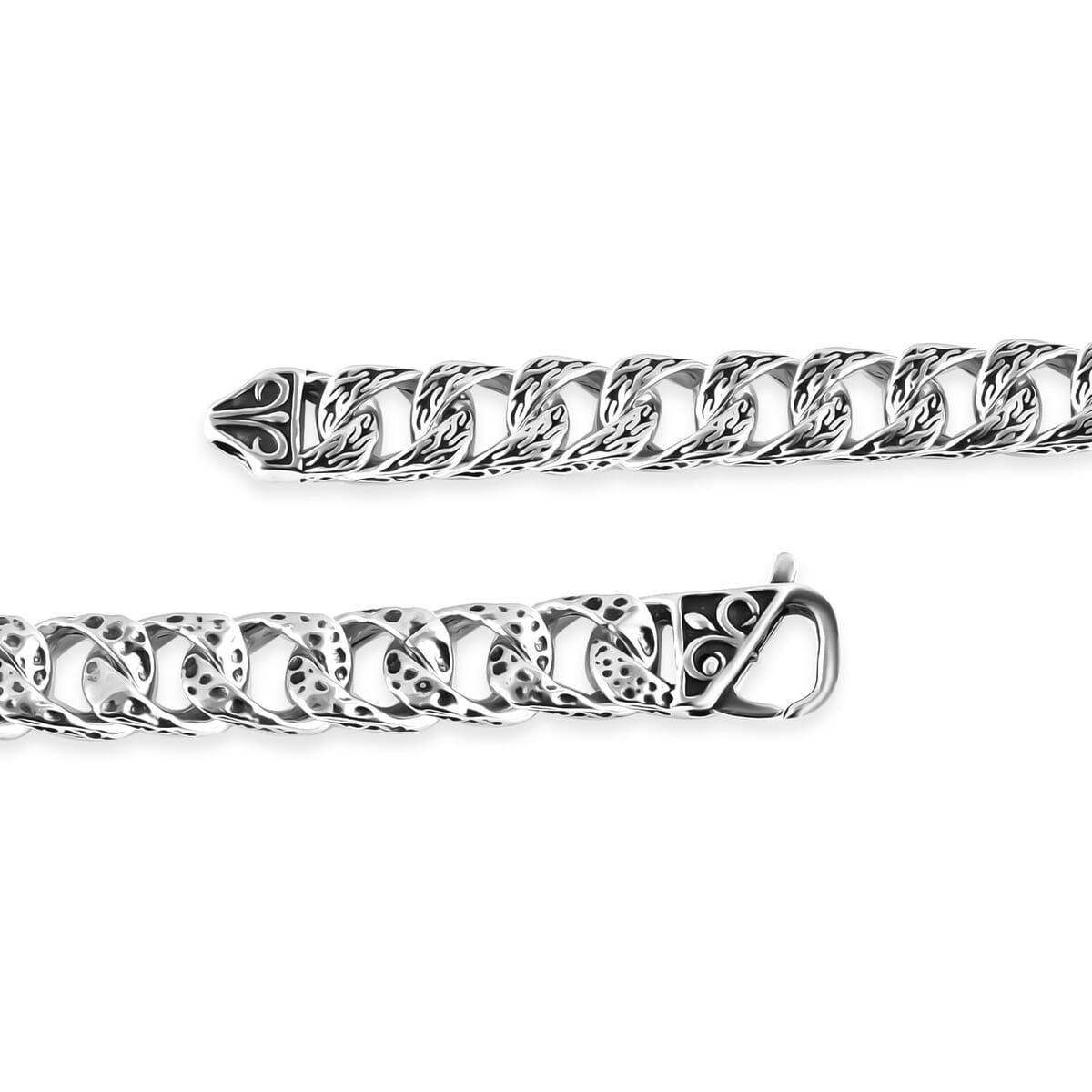 Bali Legacy Sterling Silver Hammer with Tulang Naga Bracelet (8.00 In) 25.70 Grams image number 4