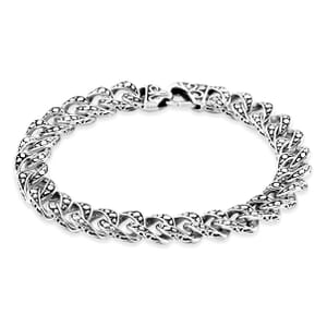 Bali Legacy Sterling Silver Hammer with Pebble Bracelet (8.00 In) 26.15 Grams
