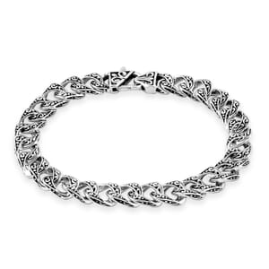Bali Legacy Sterling Silver Padian with Filigree Bracelet (6.50 In) 17.40 Grams