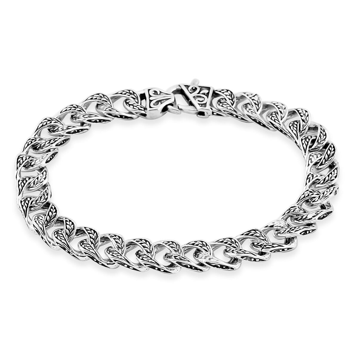 Bali Legacy Sterling Silver Padian with Filigree Bracelet (6.50 In) 17.40 Grams image number 3