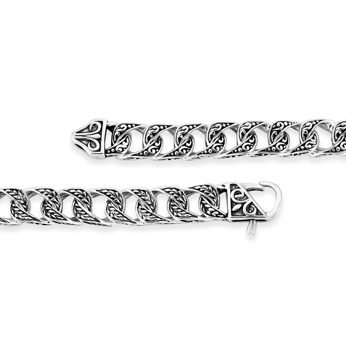 Bali Legacy Sterling Silver Padian with Filigree Bracelet (6.50 In) 17.40 Grams image number 4
