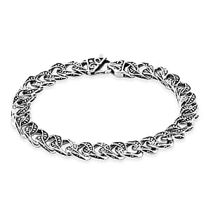 Bali Legacy Sterling Silver Dragon Skin with Tulang Naga Bracelet (6.50 In) 17.50 Grams