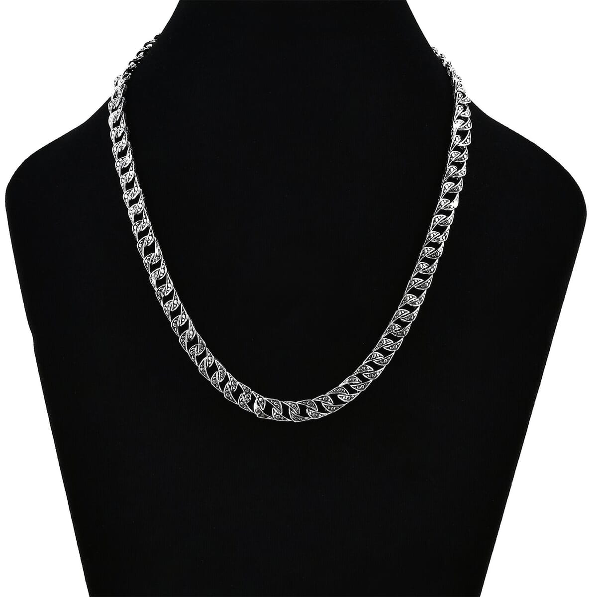 Bali Legacy Pebble with Hammer Necklace in Sterling Silver 41.40 Grams 18 Inches image number 2