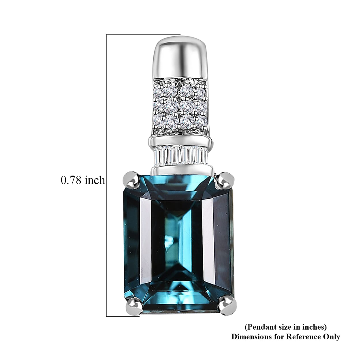 Certified & Appraised Rhapsody 950 Platinum AAAA Monte Belo Indicolite and E-F VS Diamond Pendant 3.35 ctw