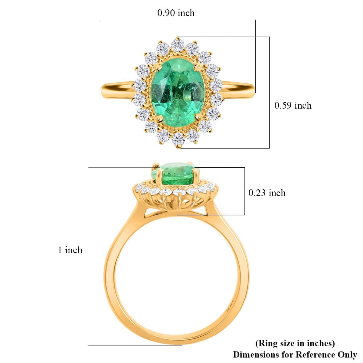 Certified & Appraised Iliana 18K Yellow Gold AAA Kagem Zambian Emerald and SI Diamond Sunburst Ring (Size 10.0) 4.80 Grams 2.20 ctw image number 5