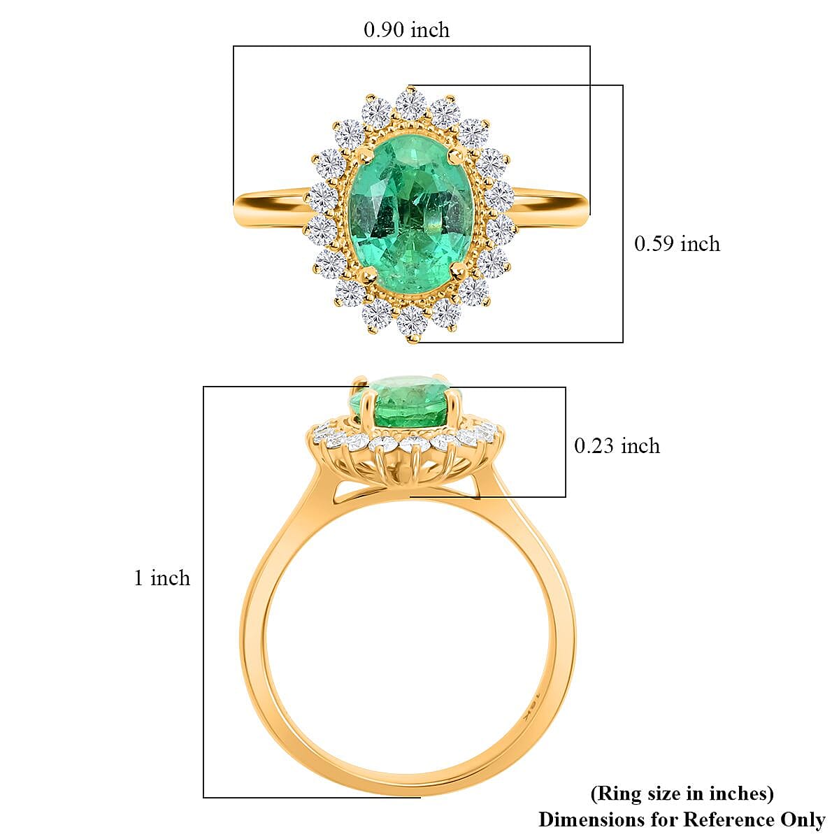 Certified & Appraised Iliana AAA Kagem Zambian Emerald and SI Diamond 2.20 ctw Sunburst Ring in 18K Yellow Gold (Size 7.5) 4.80 Grams image number 5