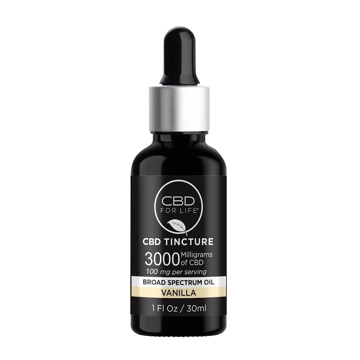 CBD For Life 3000mg Vanilla CBD Tincture - 1oz image number 0