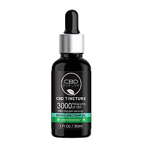 CBD For Life 3000mg Peppermint CBD Tincture - 1oz