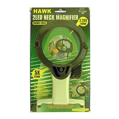 Closeout LED Neck Magnifying Glass -2.25X & 5X (3 AAA Batteries Not Included)