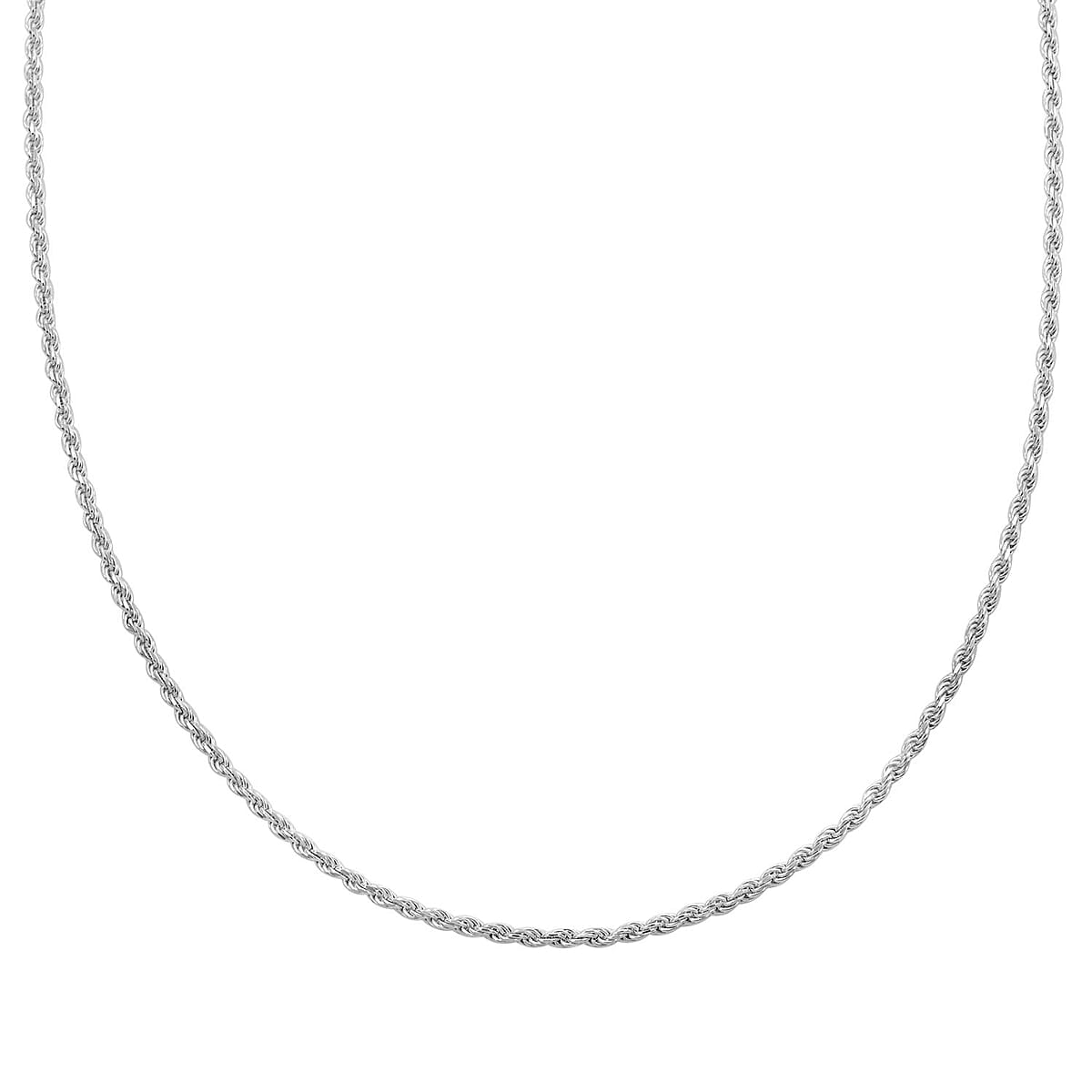 Sterling Silver Rope Necklace 24 Inches 11.70 Grams image number 0