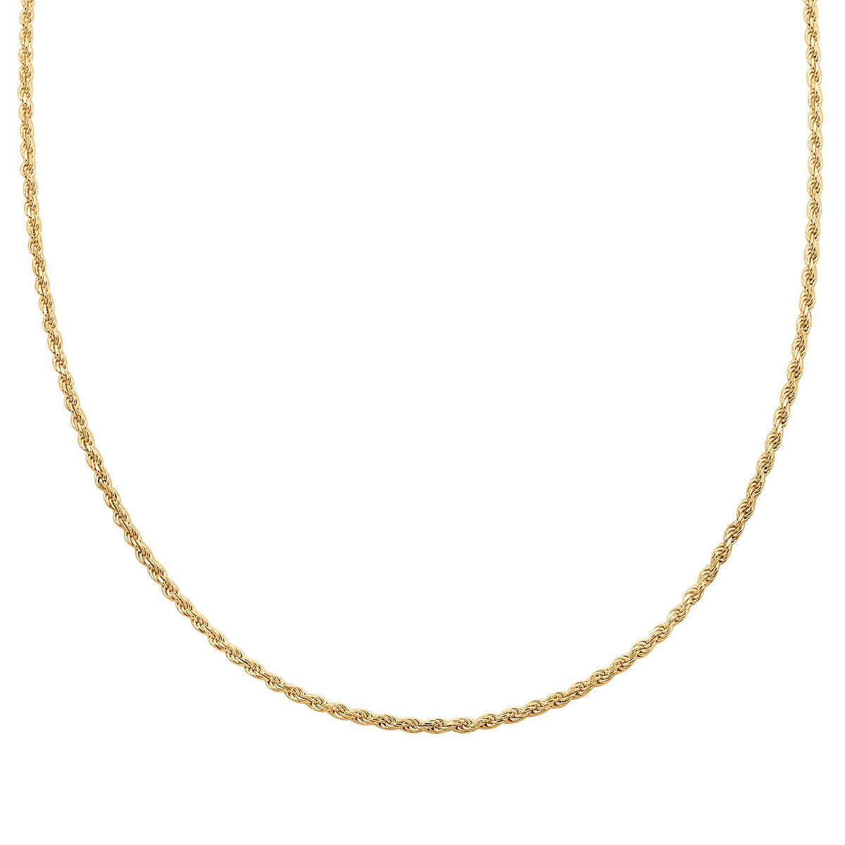 14K Yellow Gold Over Sterling Silver Rope Necklace 24 Inches 11.70 Grams image number 0