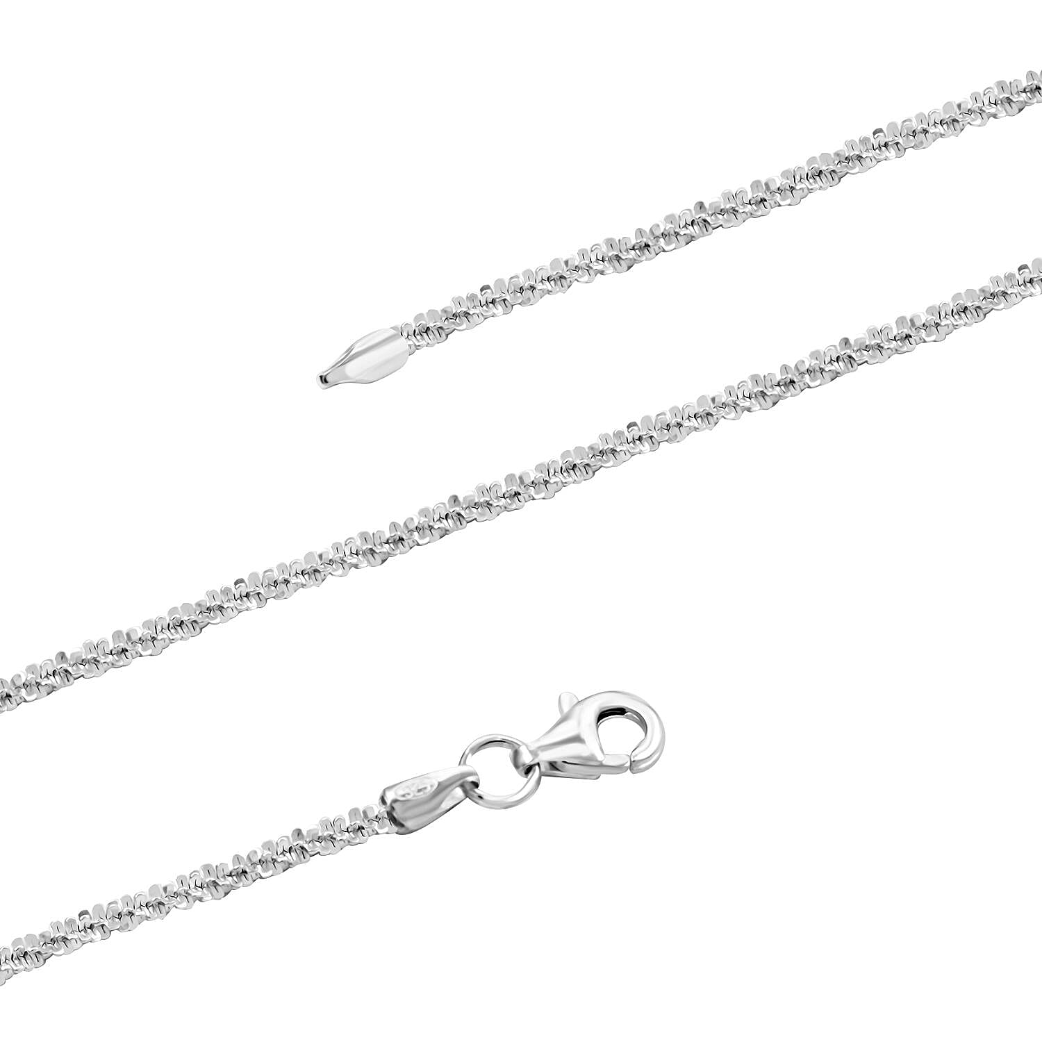 Sterling Silver Sparkle Chain Necklace 24 Inches 6.90 Grams